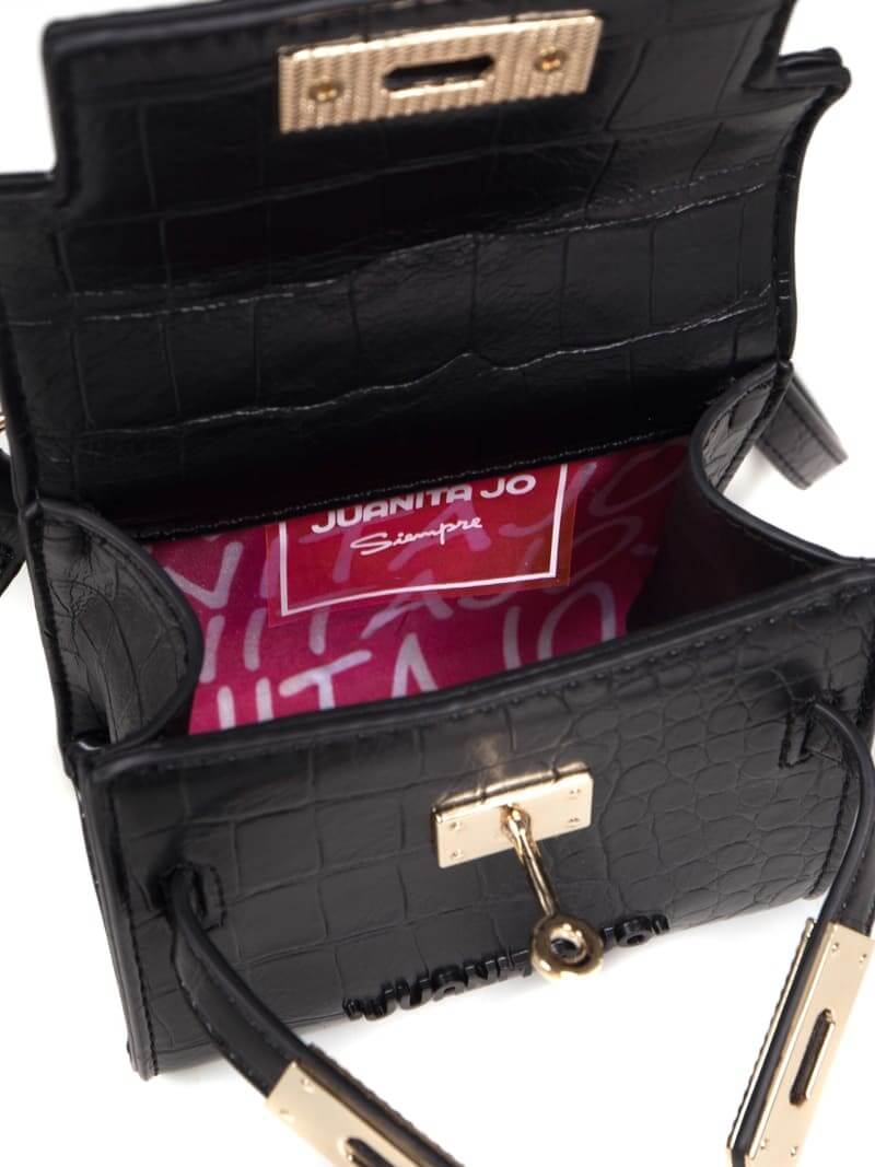 LIPSTICK BAG  NEGRO CROCO SOPHIE