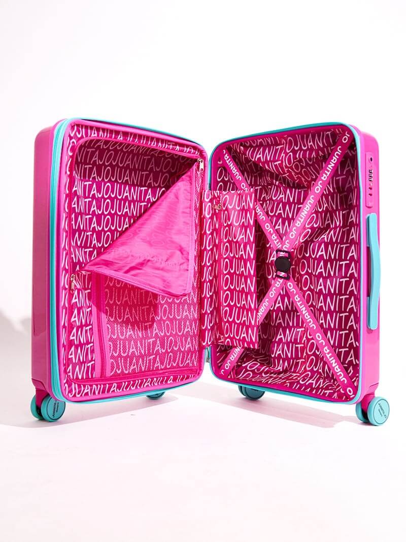 Valija carry on de 15 kilos fucsia