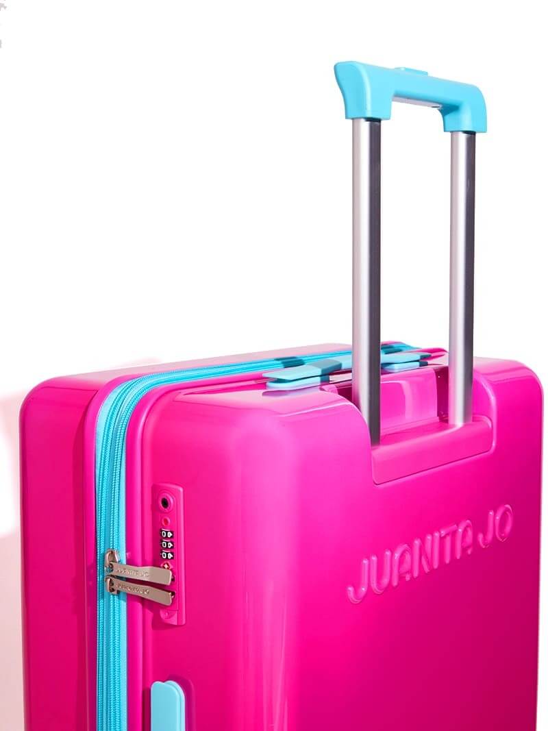 Valija carry on de 15 kilos fucsia