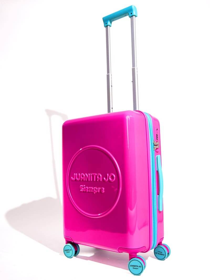 Valija carry on de 15 kilos fucsia