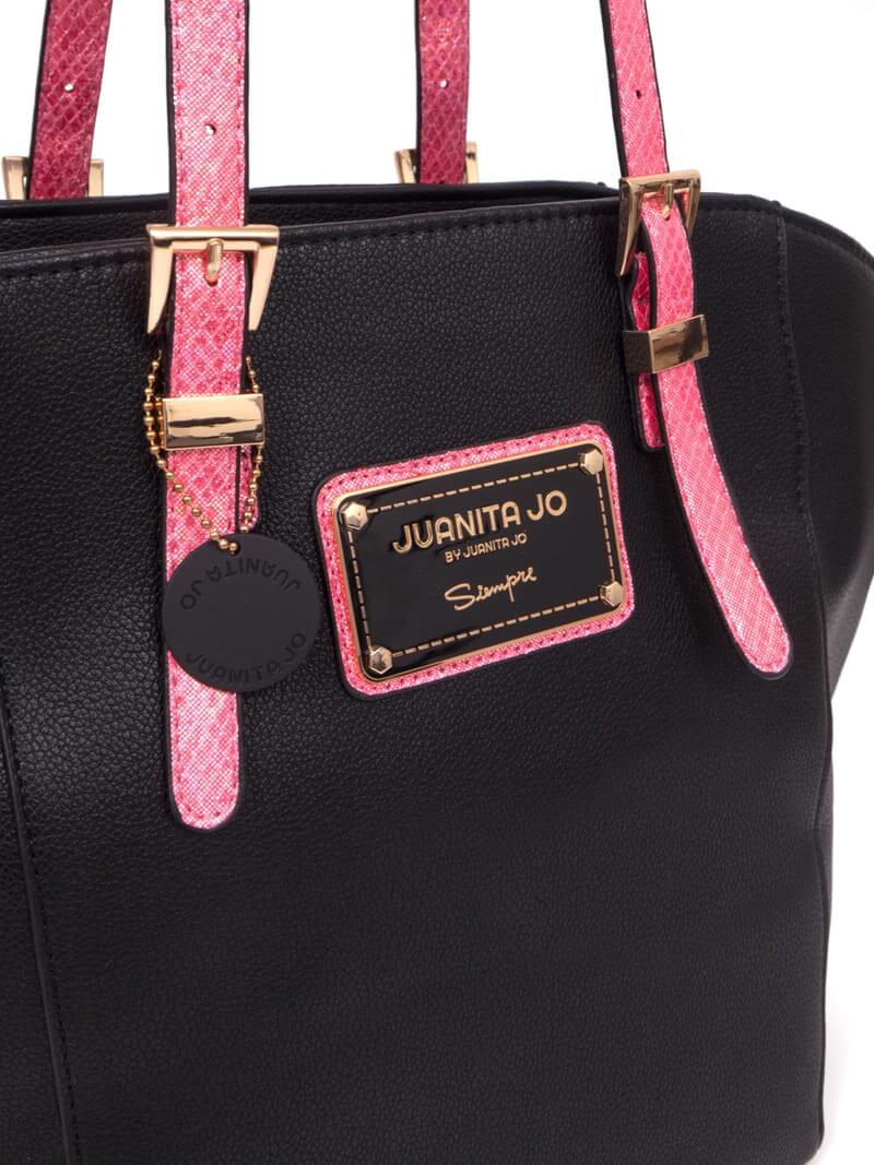 CARTERA DORA NEGRO Y FUCSIA