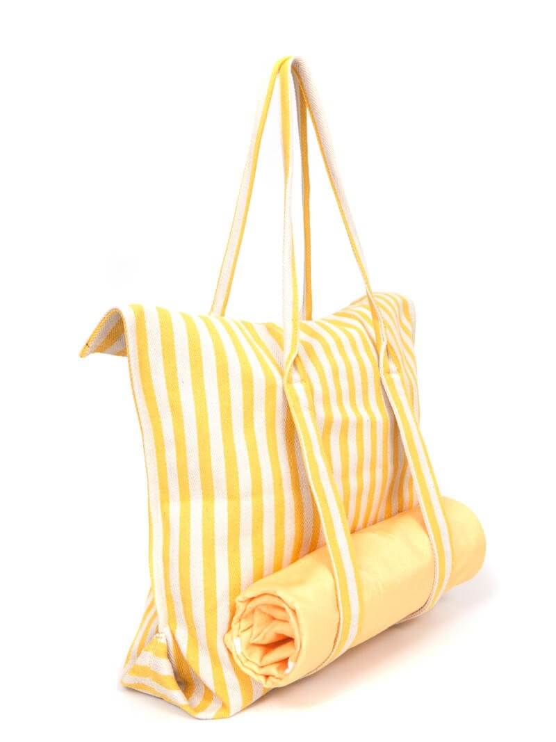 BOLSO DE PLAYA AMALFI AMARILLO GRANDE