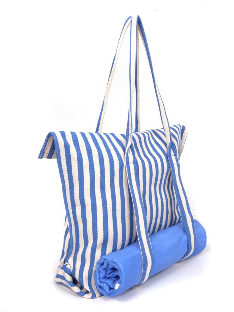 BOLSO DE PLAYA AMALFI AZUL GRANDE