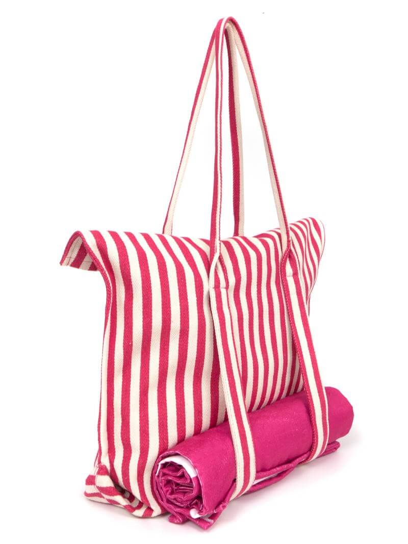 BOLSO DE PLAYA AMALFI FUCSIA GRANDE