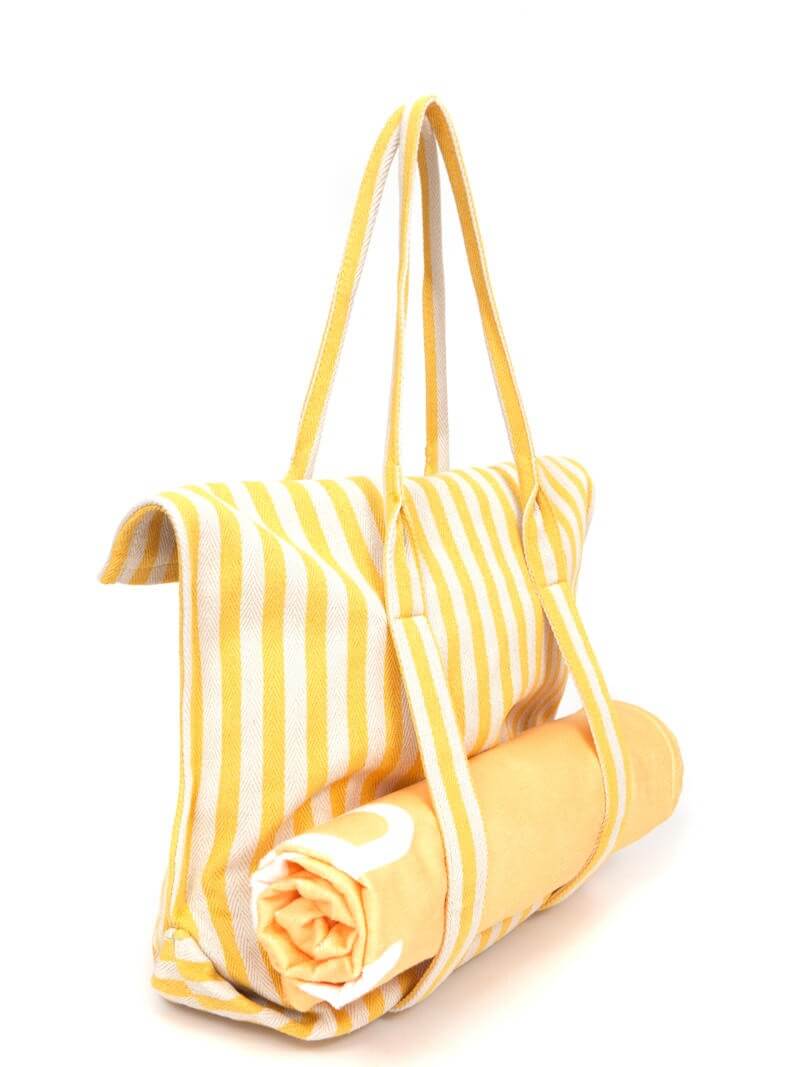 BOLSO DE PLAYA AMALFI AMARILLO MEDIANO