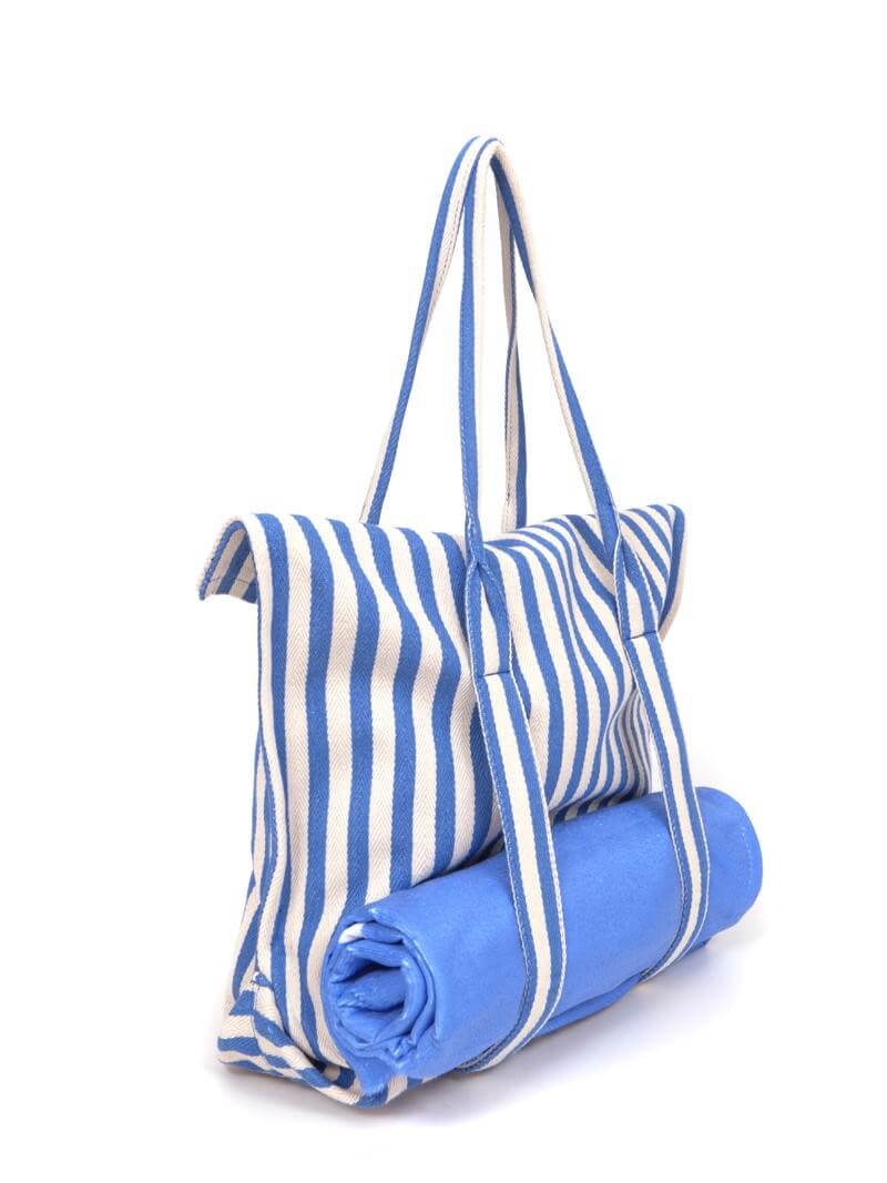 BOLSO DE PLAYA AMALFI AZUL MEDIANO