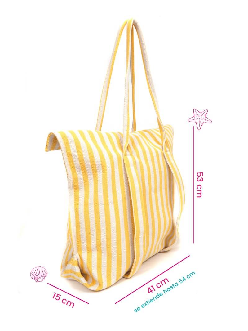 BOLSO DE PLAYA AMALFI AMARILLO GRANDE