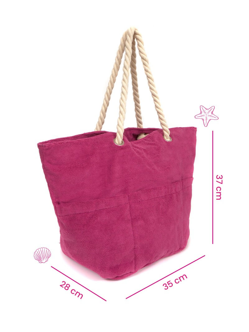 BOLSO DE PLAYA BAHIA FUCSIA