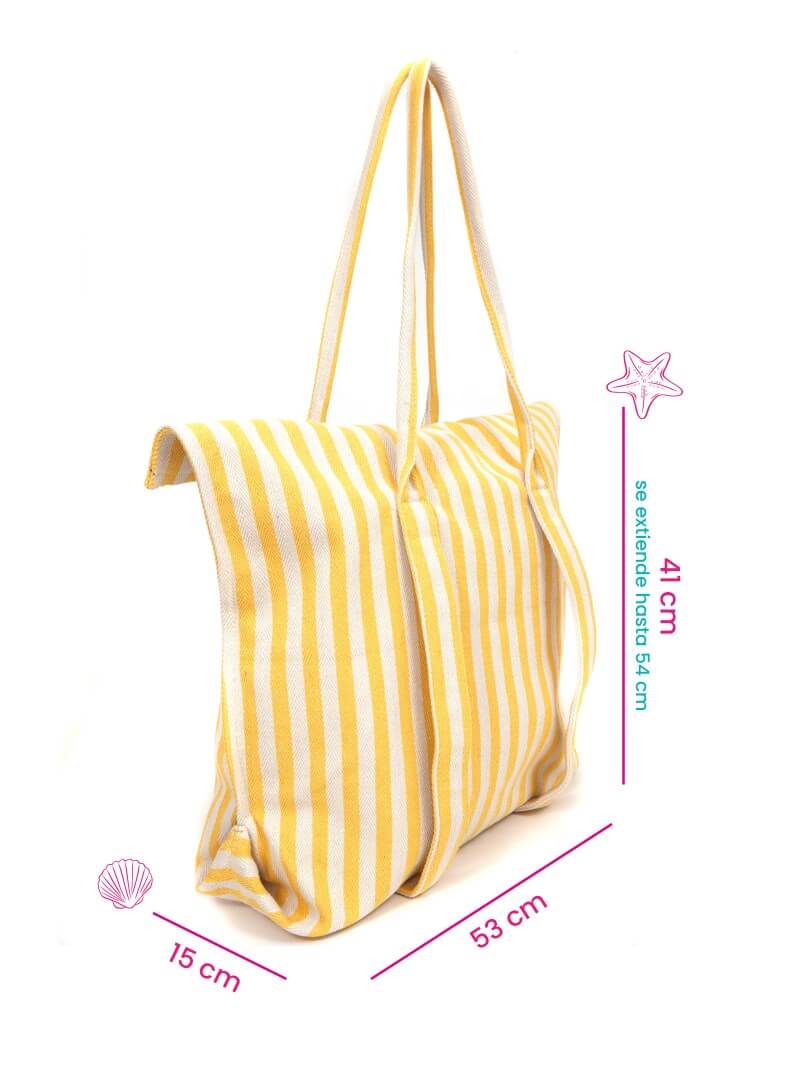 BOLSO DE PLAYA AMALFI AMARILLO GRANDE