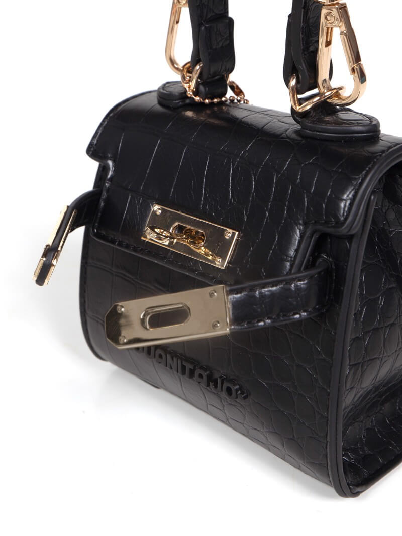 LIPSTICK BAG NEGRO CROCO SOPHIE