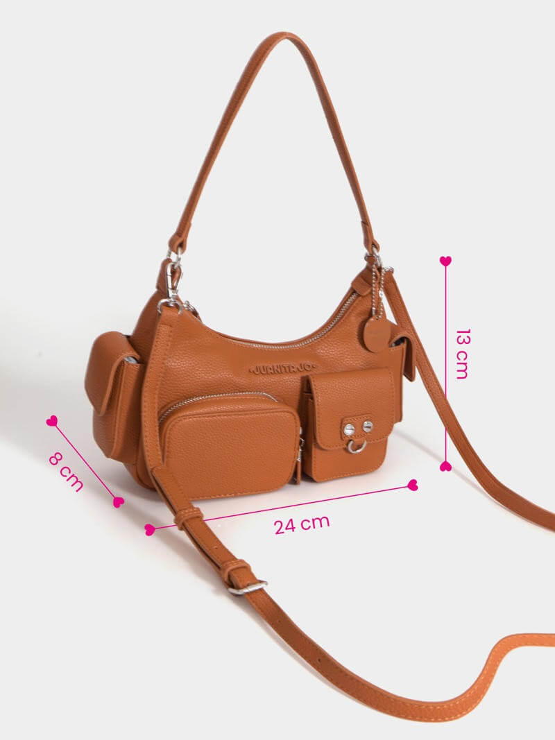 Cartera Baguette camel Emilia