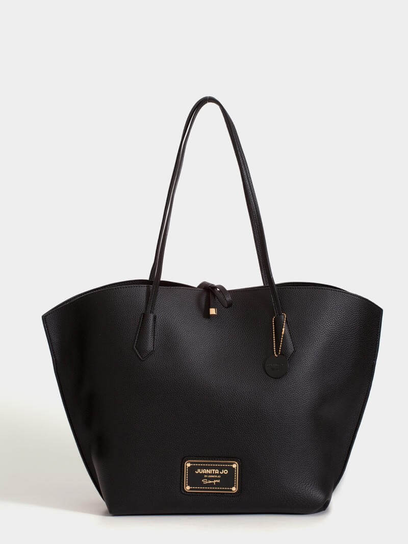 Shopping bag trapecio negro Madison