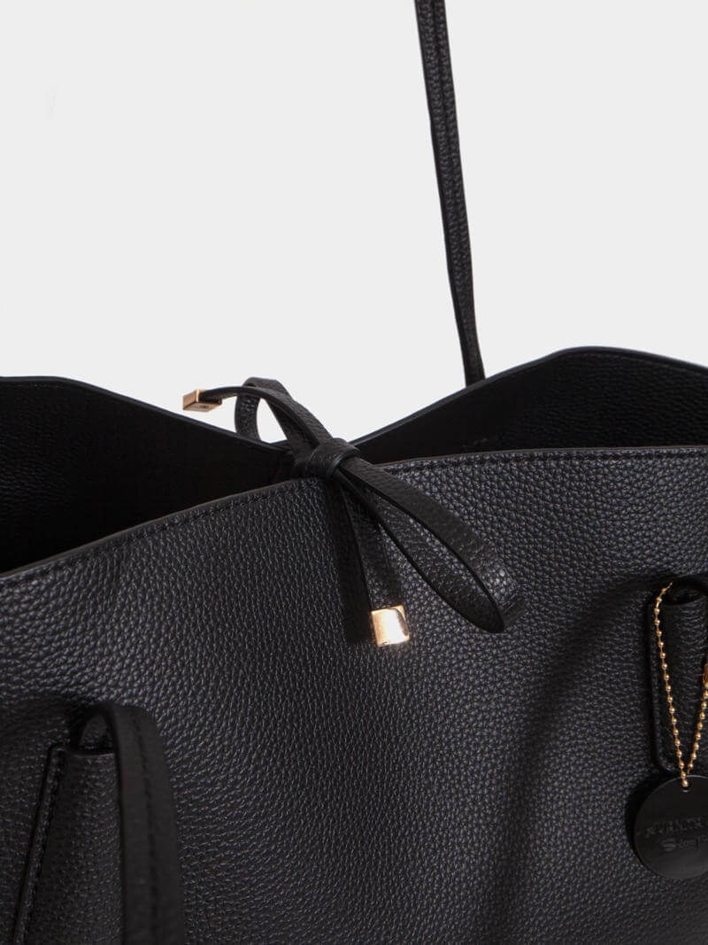 Shopping bag trapecio negro Madison