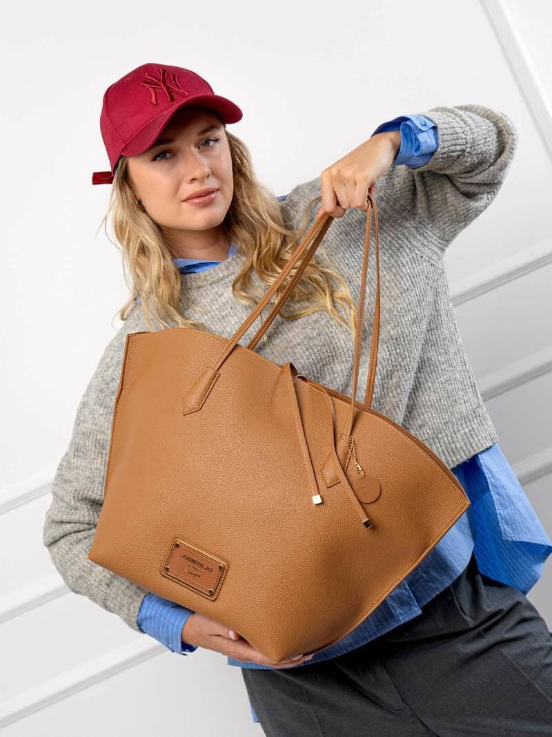 Shopping bag trapecio camel Madison