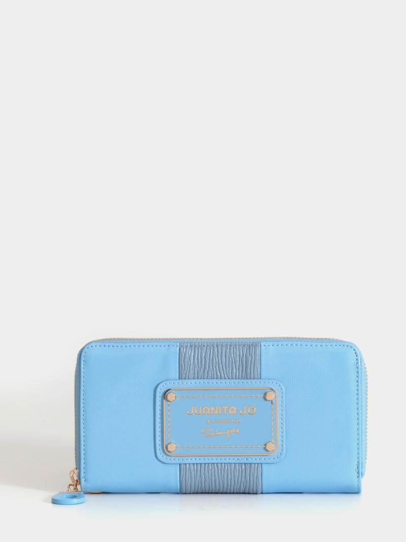 Billetera hand pocket celeste