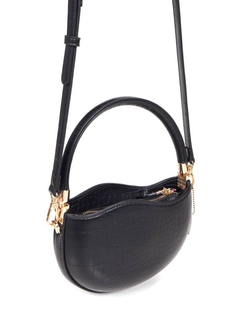 MINIBAG NEGRA CROCO MALIBU