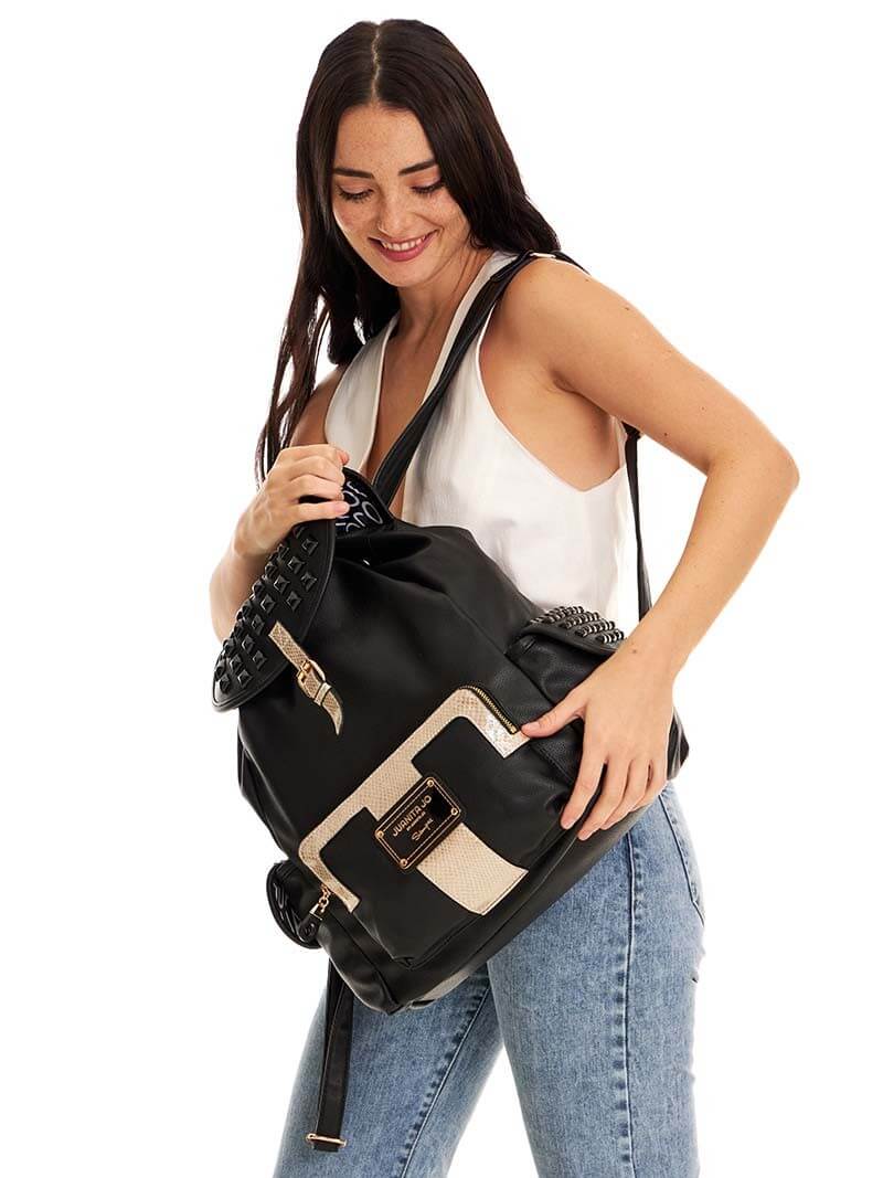 Mochila para notebook de "14 negra y oro Mari Curie
