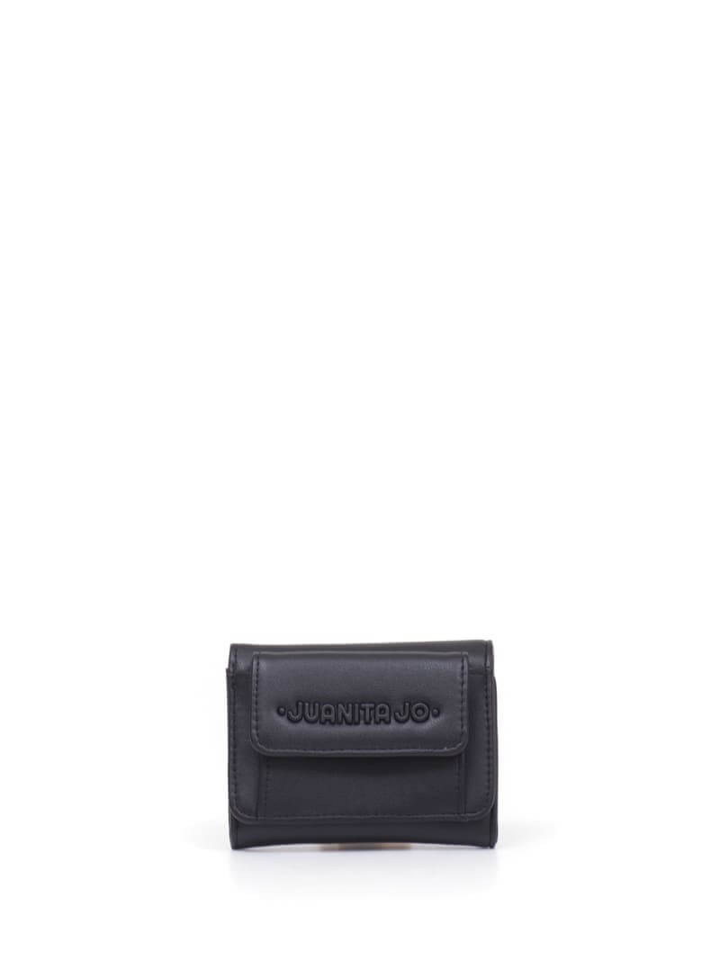 BILLETERA NEGRA PEQUEÑA CON BOLSILLO EXTERNO