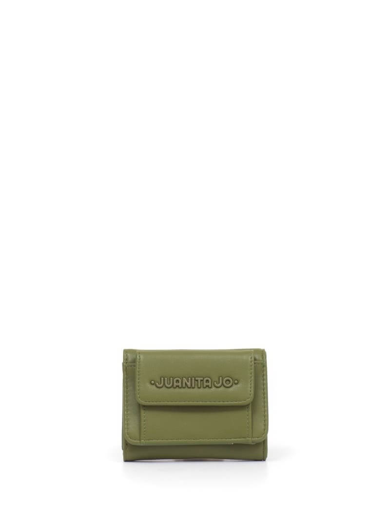 BILLETERA VERDE PEQUEÑA CON BOLSILLO EXTERNO