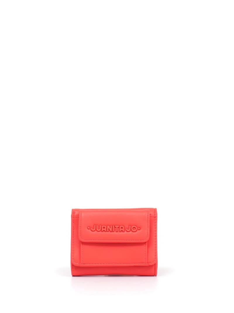 BILLETERA NARANJA PEQUEÑA CON BOLSILLO EXTERNO