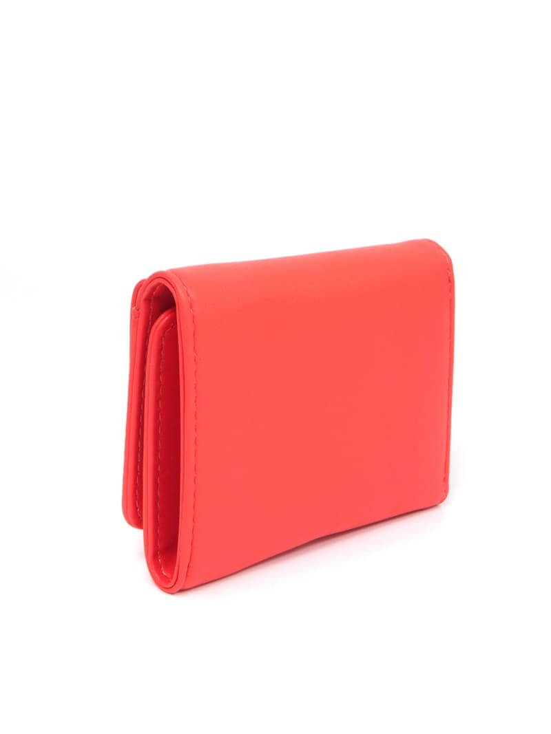 BILLETERA NARANJA PEQUEÑA CON BOLSILLO EXTERNO