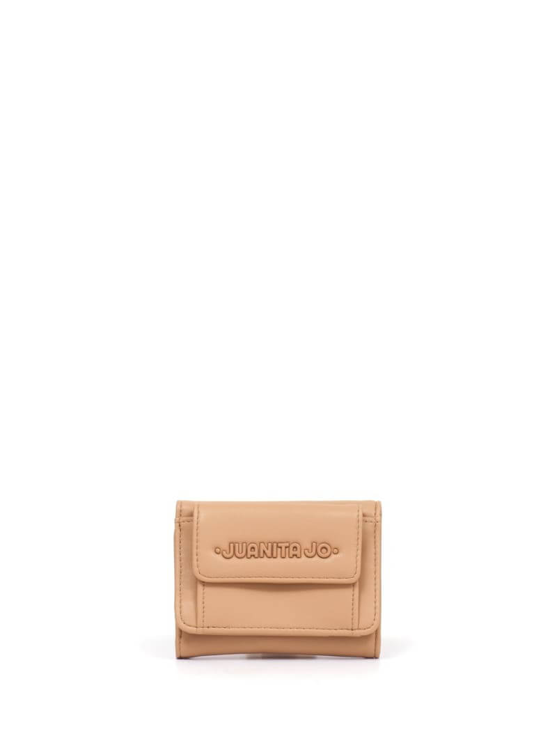 BILLETERA CAMEL PEQUEÑA CON BOLSILLO EXTERNO