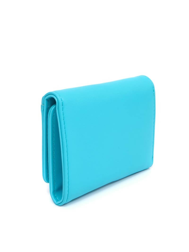BILLETERA TURQUESA PEQUEÑA CON BOLSILLO EXTERNO