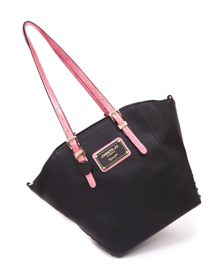 CARTERA DORA NEGRO Y FUCSIA