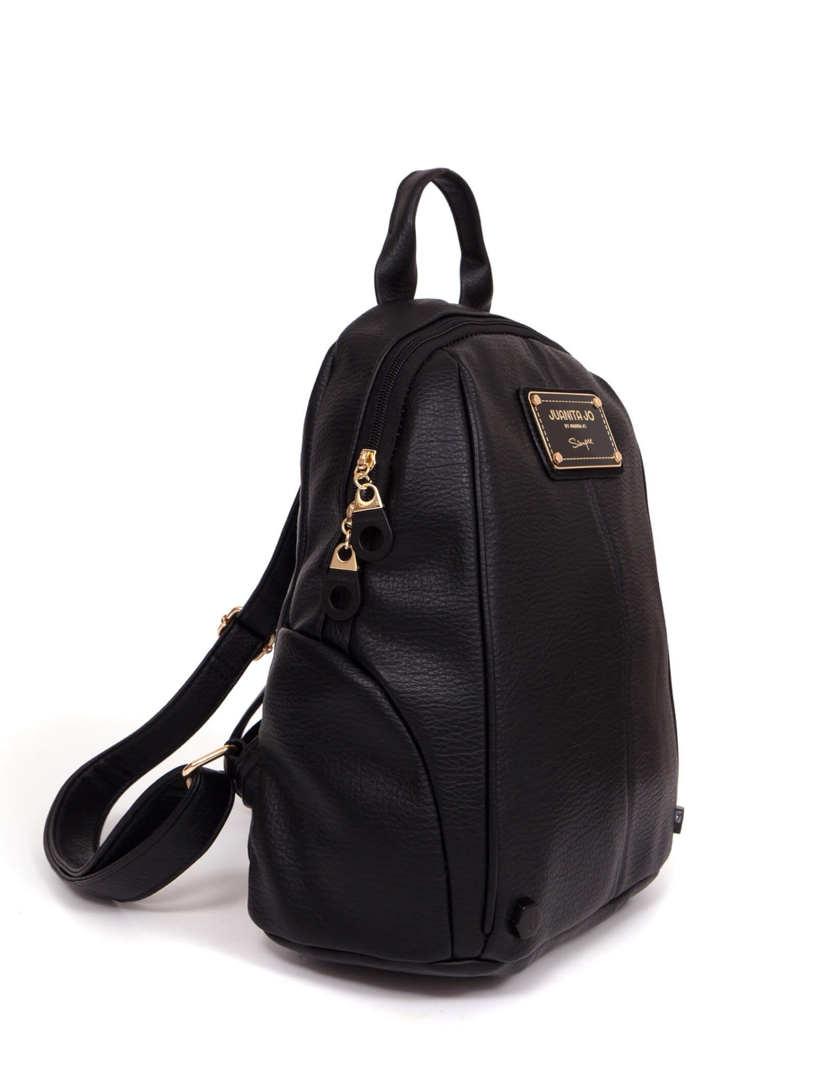 MOCHILA MILA NEGRA EFECTO CUERO