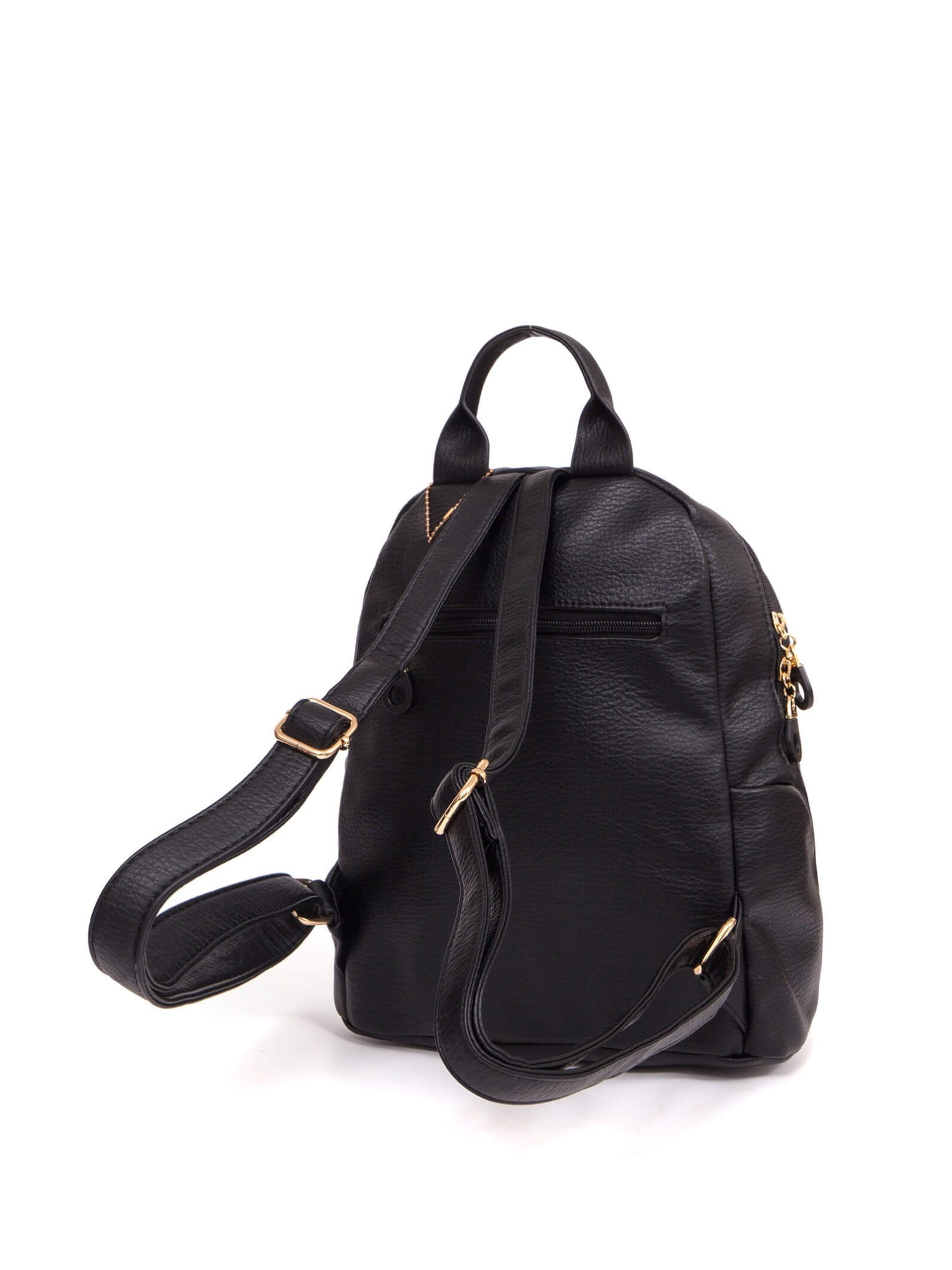 MOCHILA MILA NEGRA EFECTO CUERO