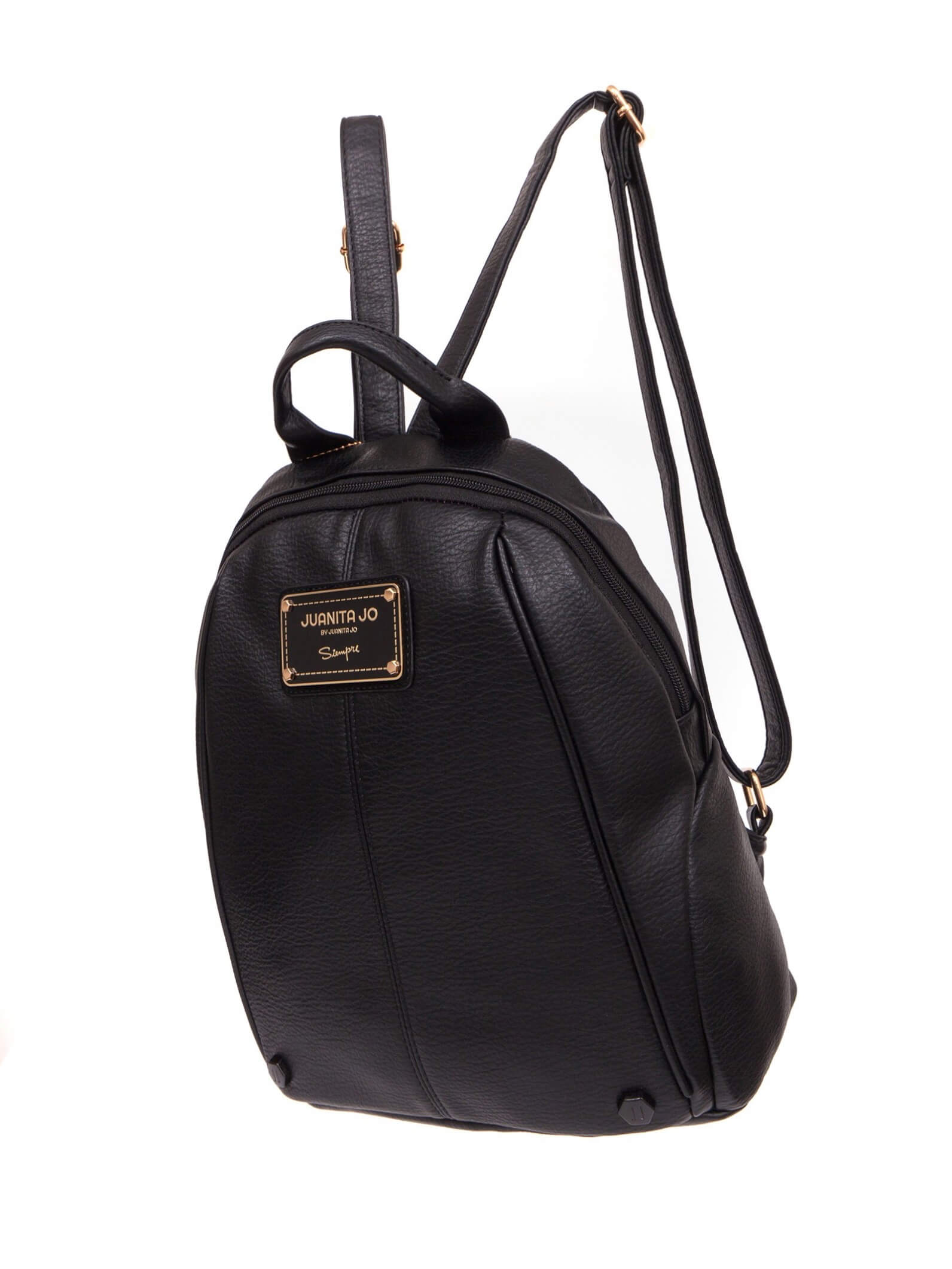 MOCHILA MILA NEGRA EFECTO CUERO