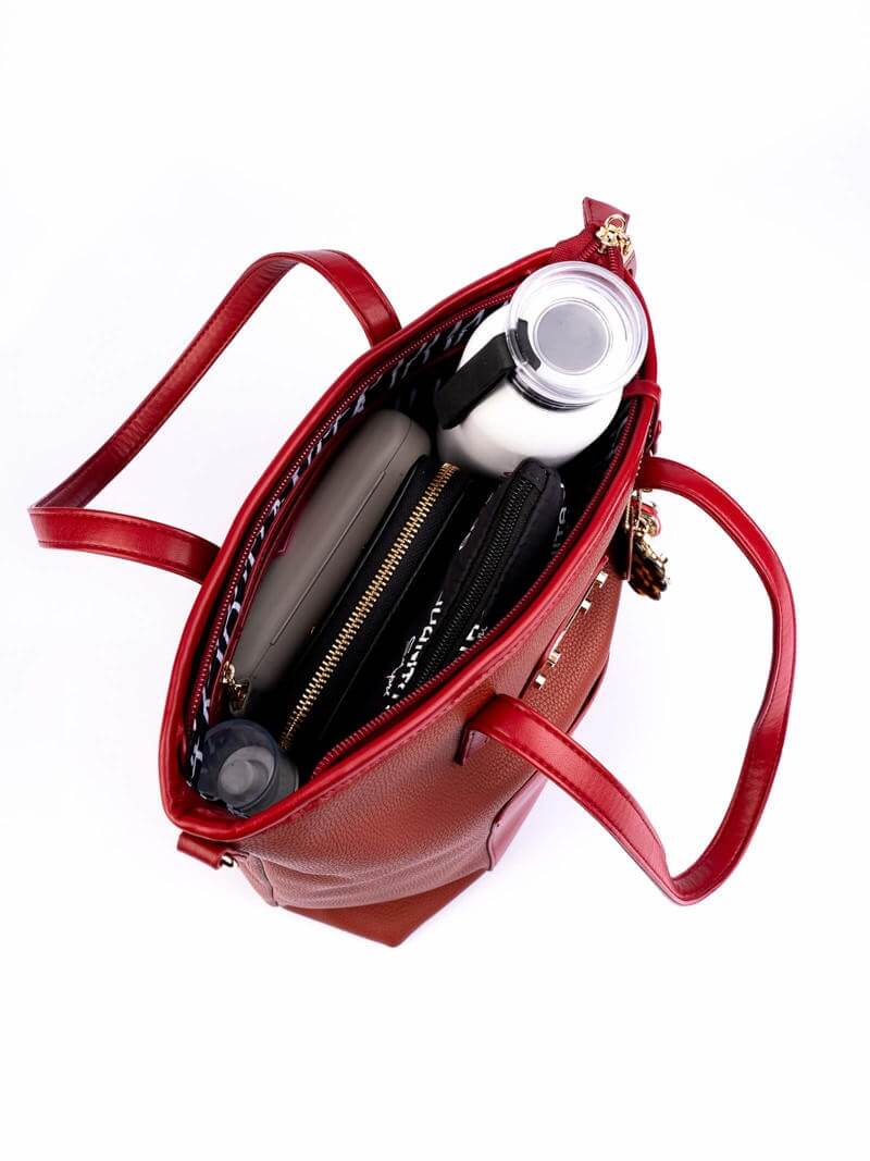Cartera bordó Duo