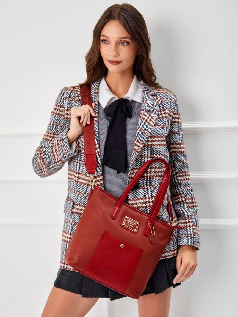 Cartera bordó Duo