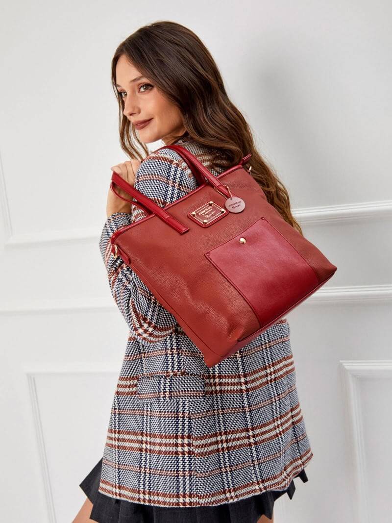 Cartera bordó Duo