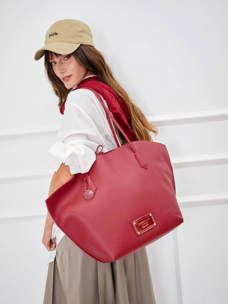 Shopping bag trapecio rojo Madison
