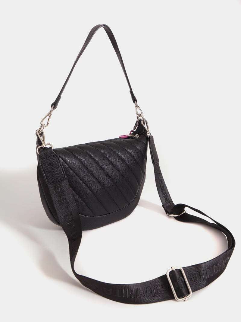 Cartera de hombro negro y fucsia Andes