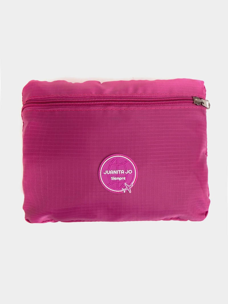 Mochila plegable para viaje fucsia Minimax