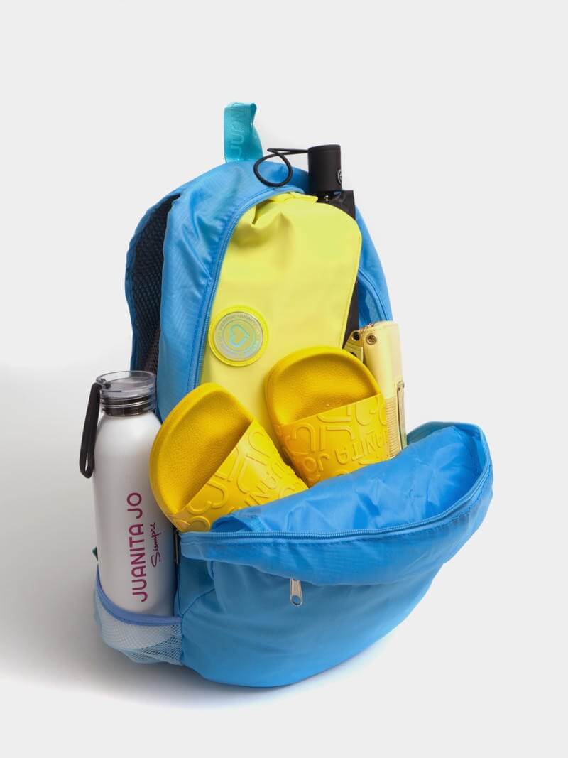 Mochila plegable para viaje turquesa Minimax