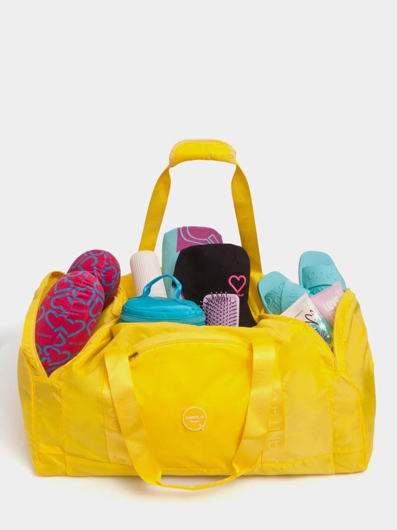 Bolso grande plegable para viaje amarillo Minimax