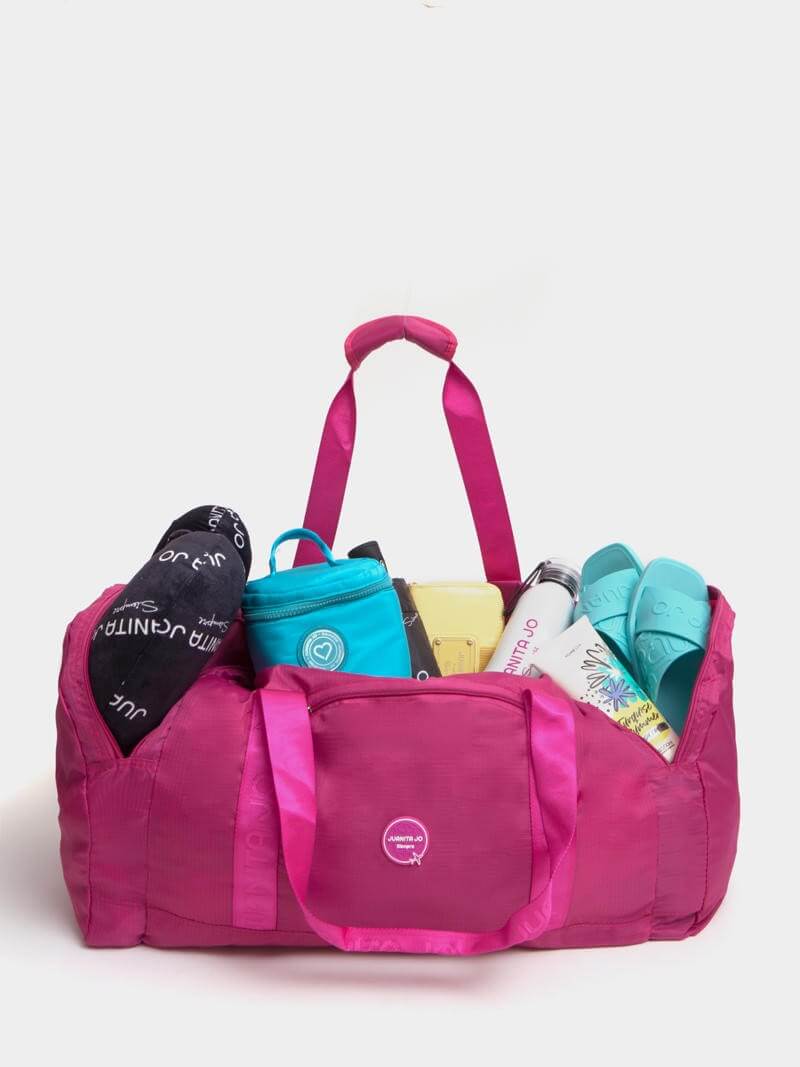 Bolso  grande plegable para viaje fucsia Minimax