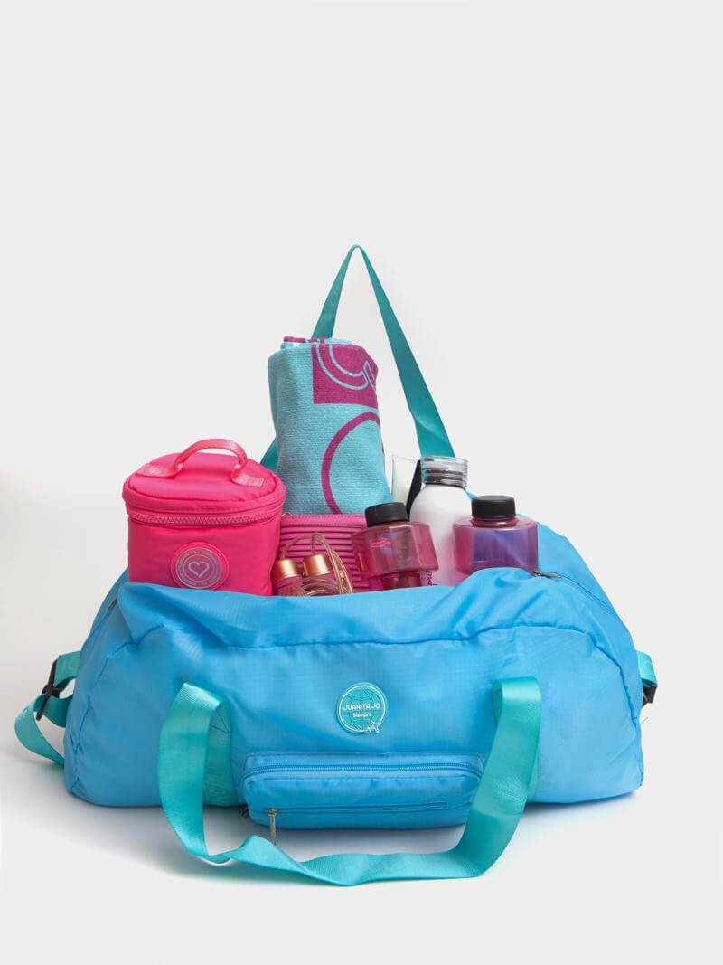 Bolso mediano  plegable para viaje turquesa Minimax