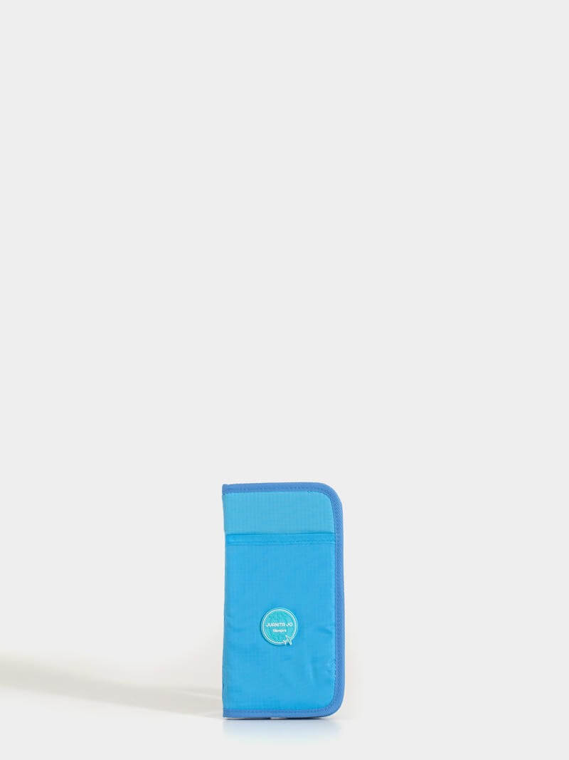 Porta pasaporte turquesa
