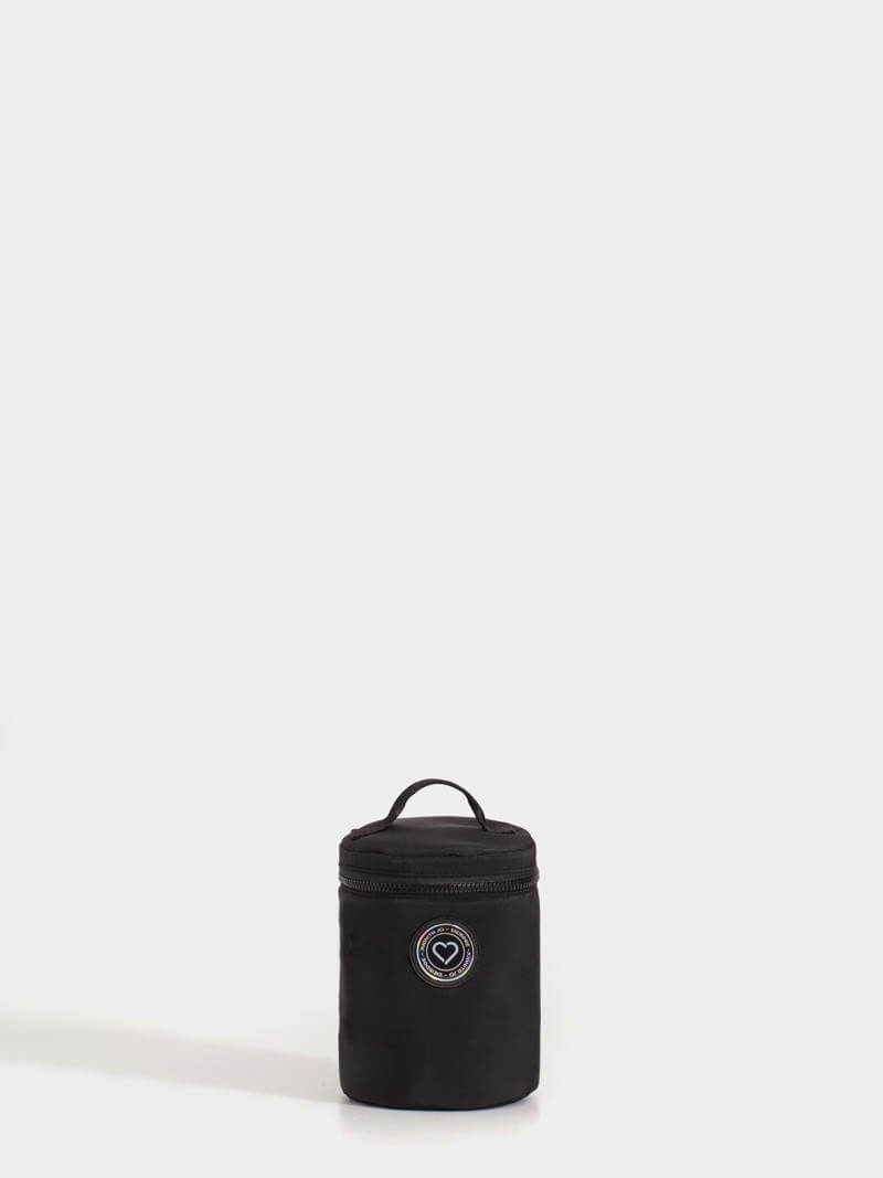 Neceser cilindrico porta brochas negro