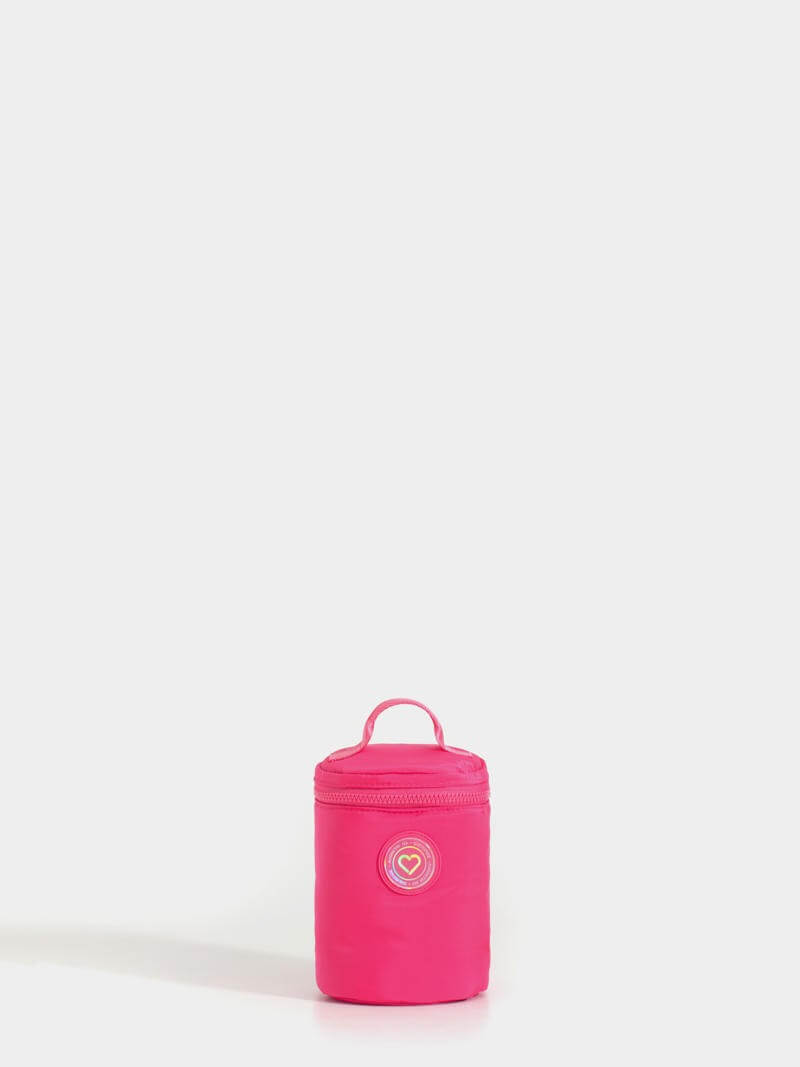 Neceser cilindrico porta brochas fucsia