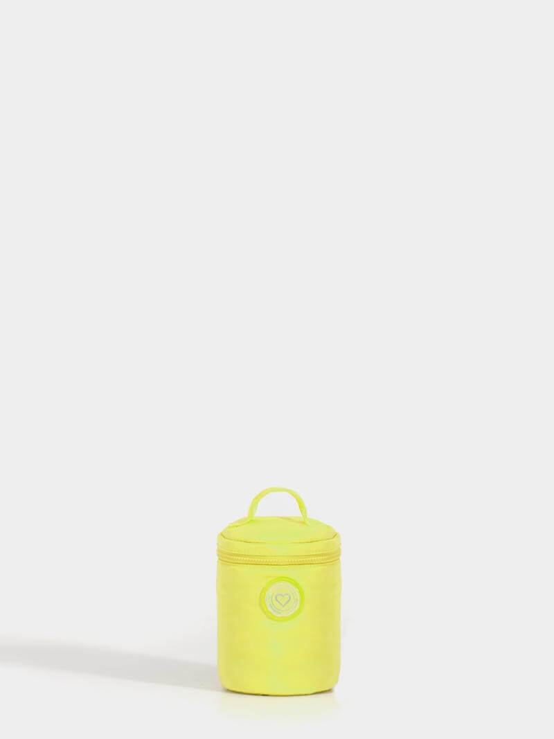 Neceser cilindrico porta brochas amarillo