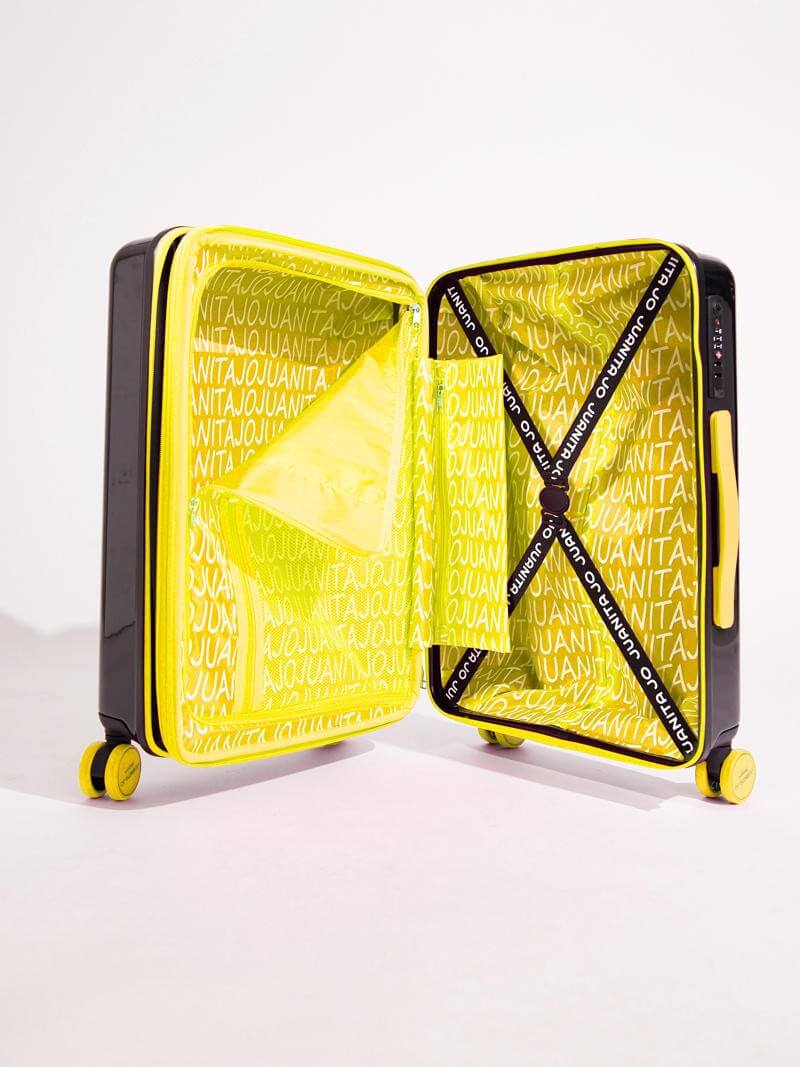 Valija Carry on de 15 Kilos negro y amarillo