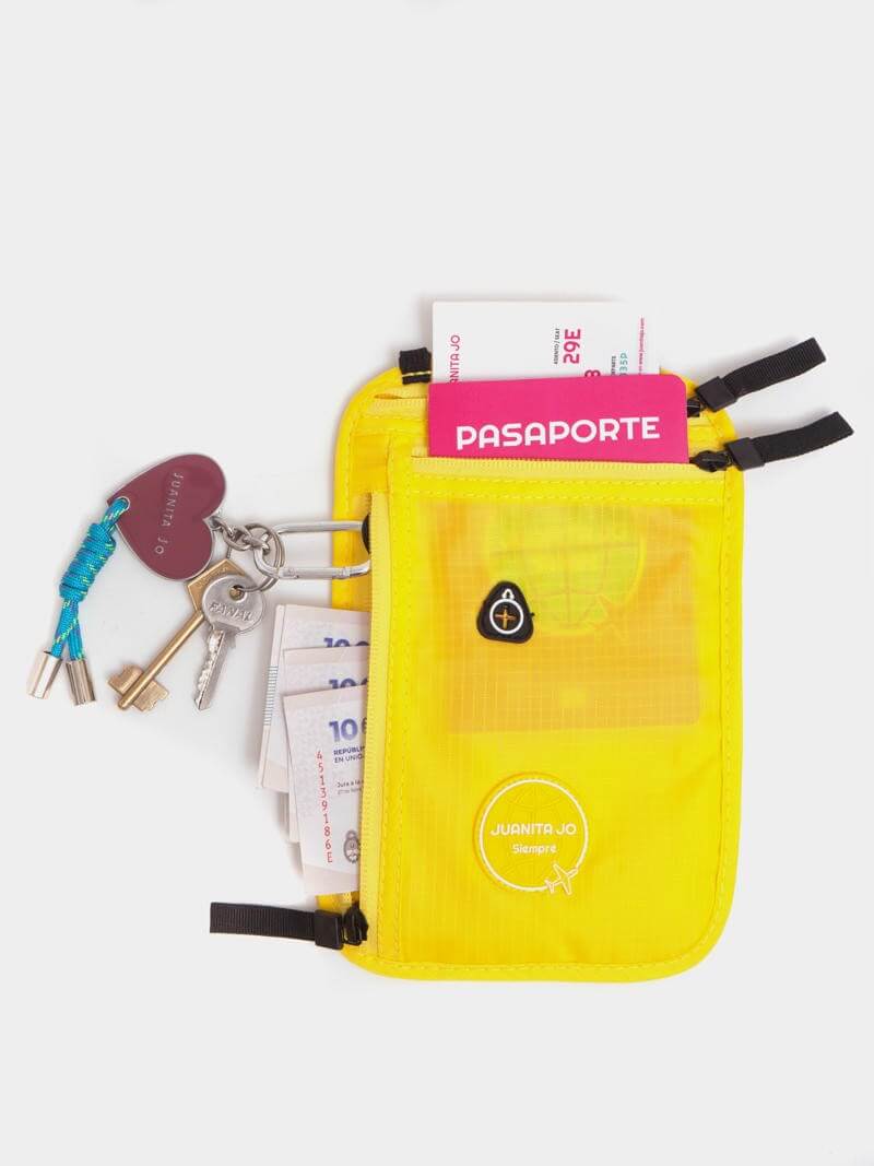 Bandolera Porta Valores amarillo