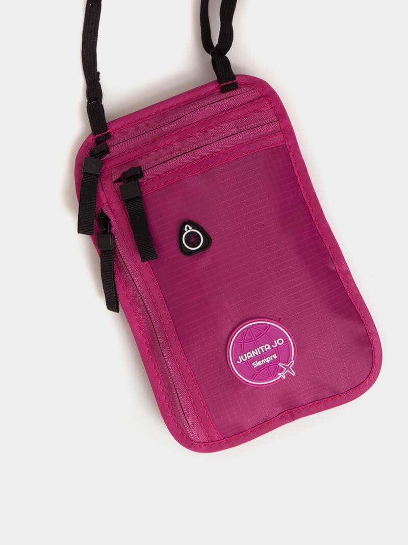 Bandolera Porta Valores fucsia