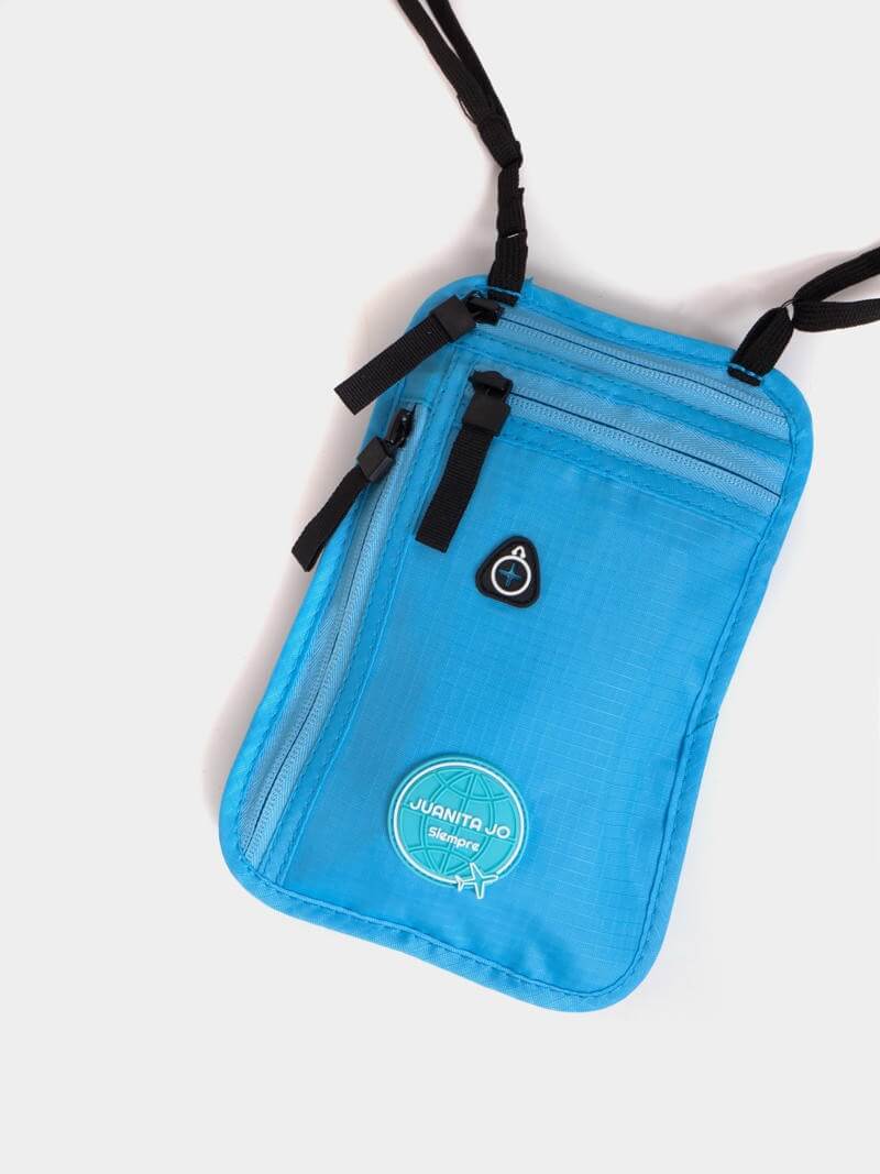 Bandolera Porta Valores turquesa
