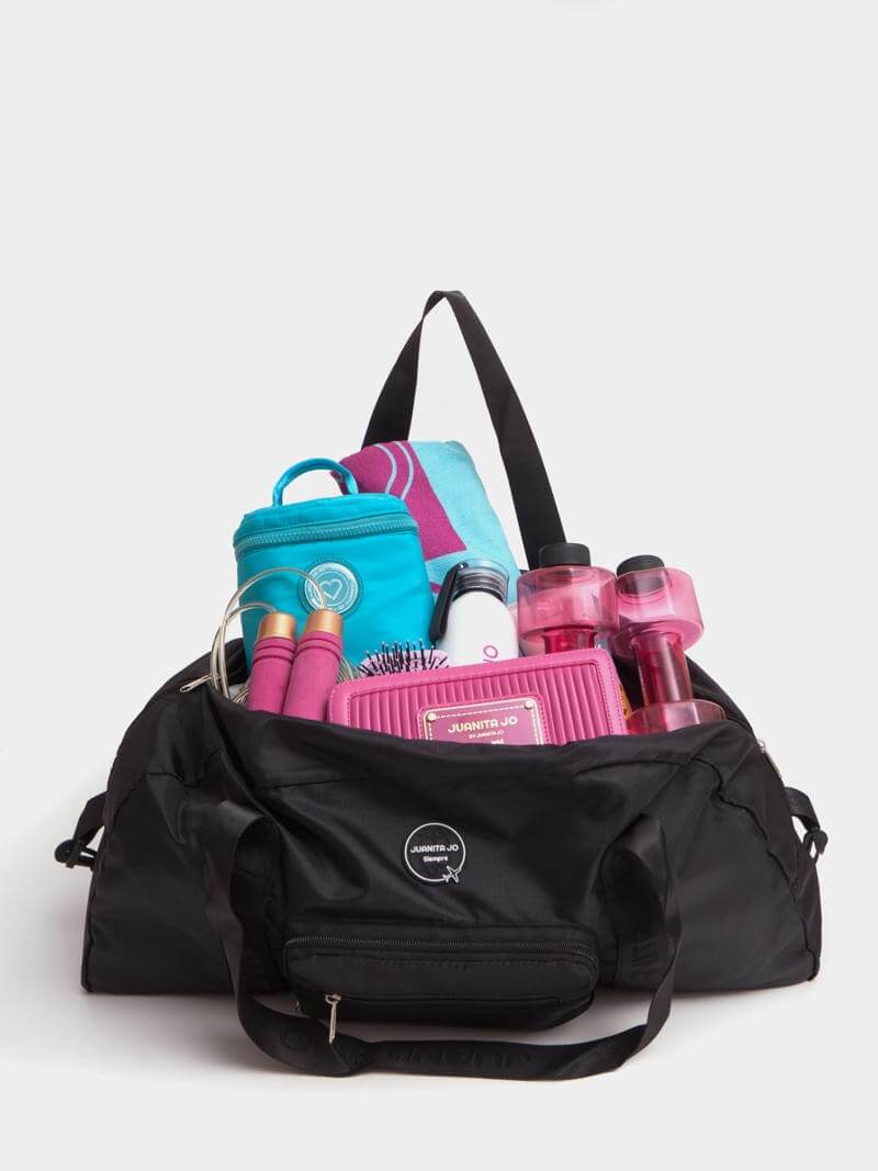 Bolso mediano plegable para viaje negro Minimax
